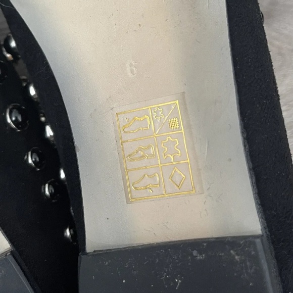 Jeffrey Campbell Black Studded Baxley Convertible Slip-On Mules Flats Size 6 - Picture 13 of 13